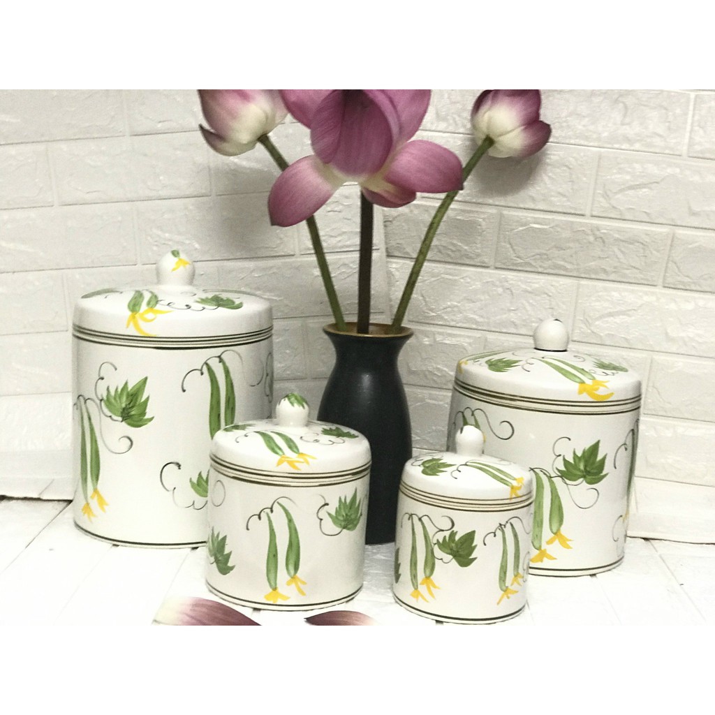 Vại muối dưa cà gốm sứ Bát Tràng siêu xinh giao hình quả ngẫu nhiên