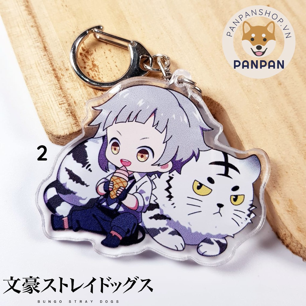 Móc khóa mica Anime Bungou Stray Dogs và Neko (6cm)