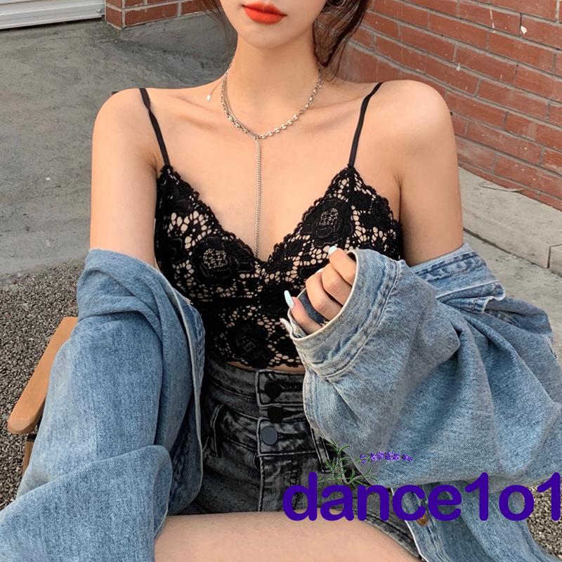 Áo ngực ren hoa phối dây dễ dàng điều chỉnh quyến rũ