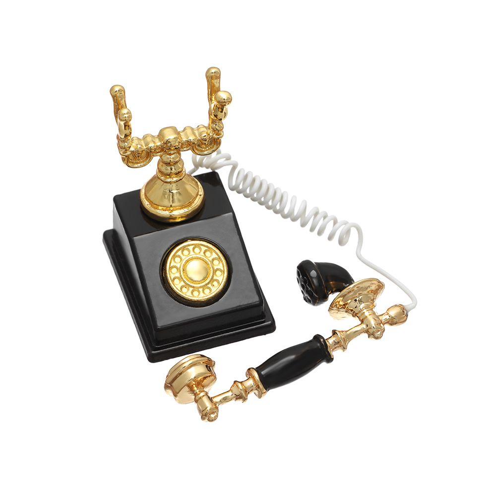 1 Đồ trang trí Điện Thoại Bàn Phong Cách Châu Âu Cho Trang Trí Nhà Búp Bê