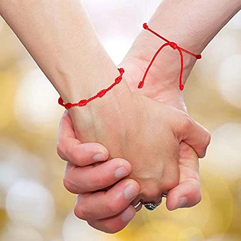 Set 12 Vòng Tay Dây Đỏ May Mắn 7 Sợi Cho Cặp Đôi