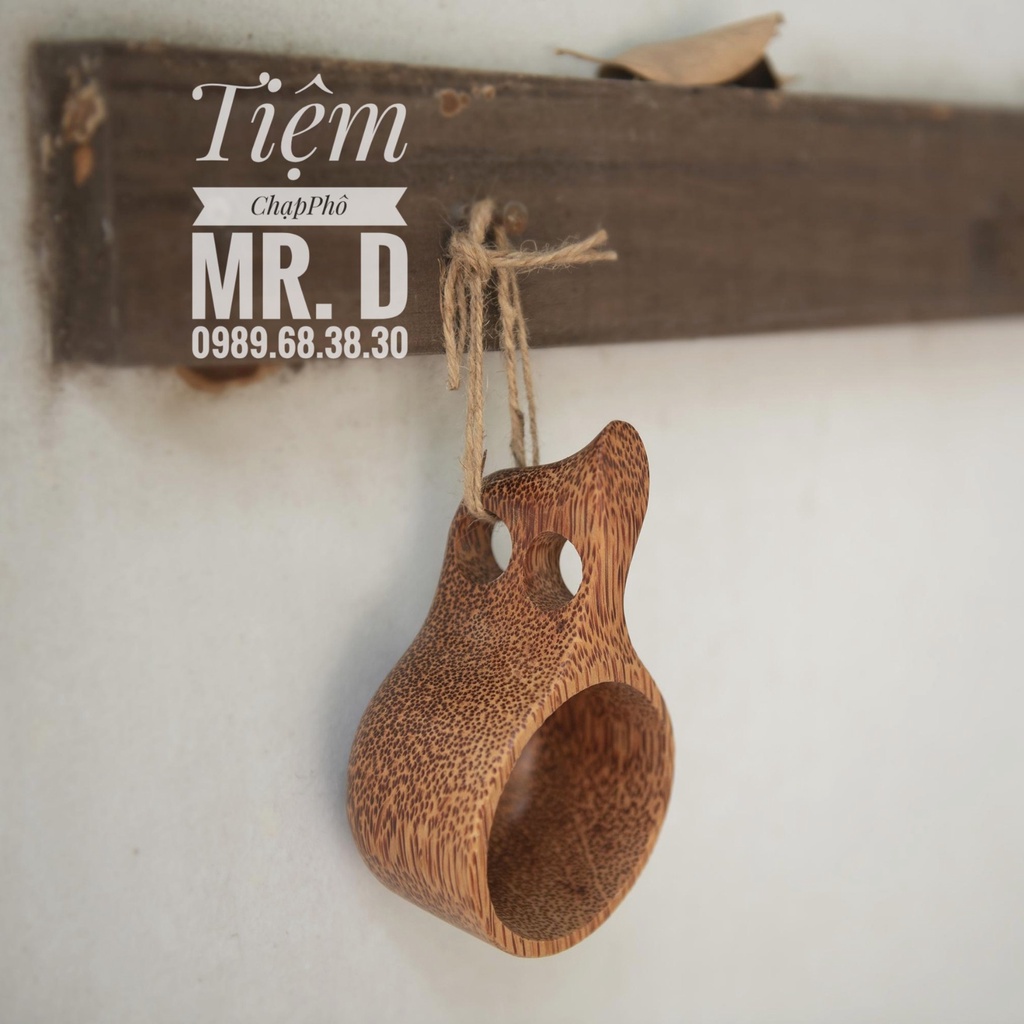 Ly Gỗ Có Tay Cầm, Gỗ Tự Nhiên Thân Thiện Môi Trường