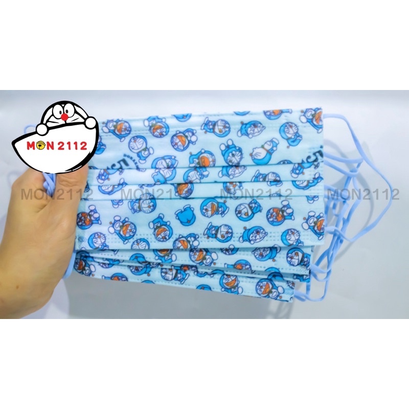 Set 10 Khẩu trang y tế 3D Doraemon Doremon hoạt hình dễ thương