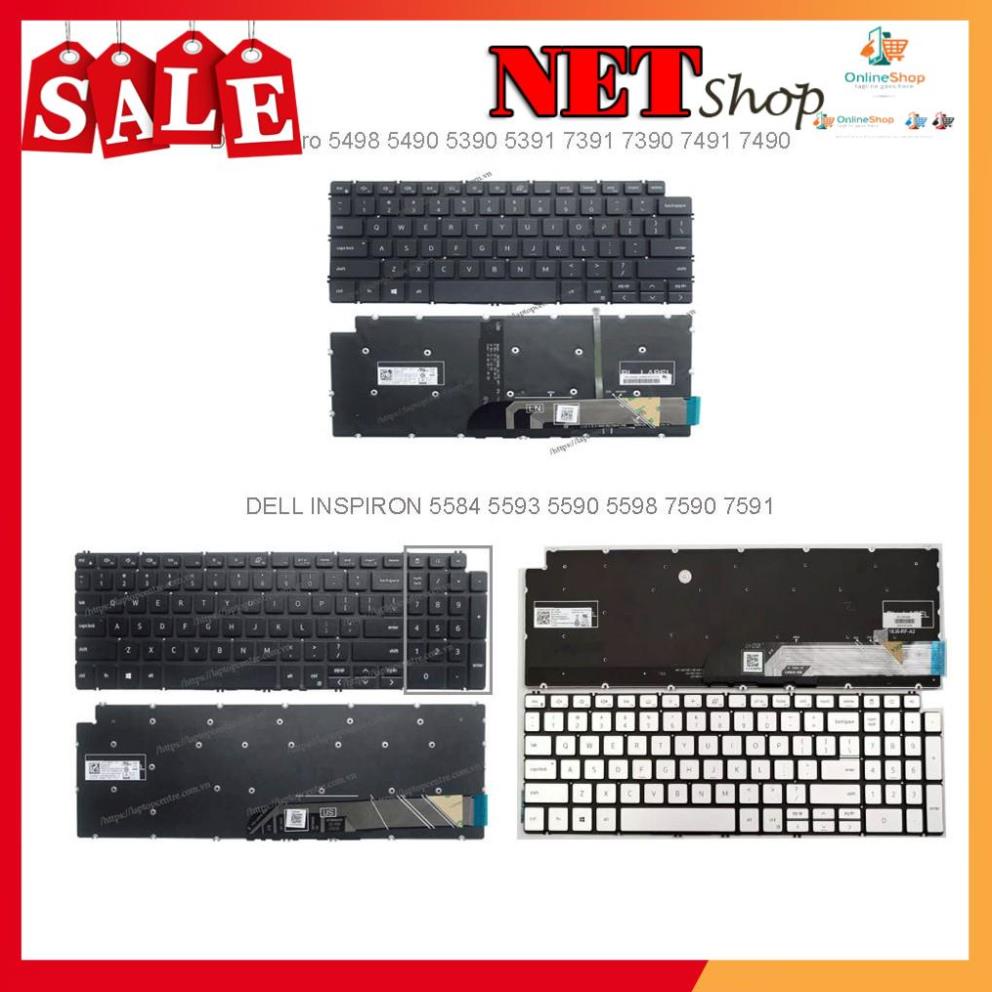 💖 Bàn phím laptop Dell Inspiron 5584 5593 5590 5598 7590 7591 7490 7491 7390 7391 Vostro 5498 5490 5390 5391