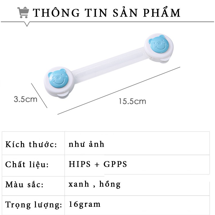 Khóa gài tủ lạnh, khóa gài tủ đồ - ngăn kéo đa năng cho bé vui chơi an toàn FASOLA