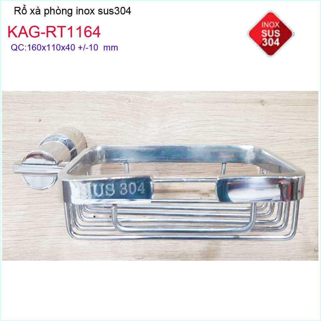 Kệ đựng xà phòng Inox SUS304, Kệ xà bông cục Roto KAG-RT1164