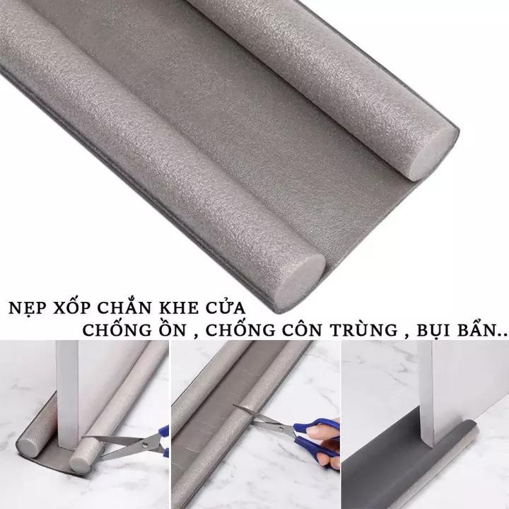 Nẹp xốp chặn khe cửa chống ồn, ngăn côn trùng, bụi bẩn, gió điều hoà, tránh kẹt chân tay trẻ nhỏ