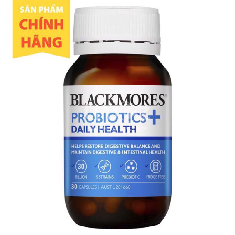 Men vi sinh Blackmores Probiotic+ Daily Health hộp 30 viên - Hàng Úc