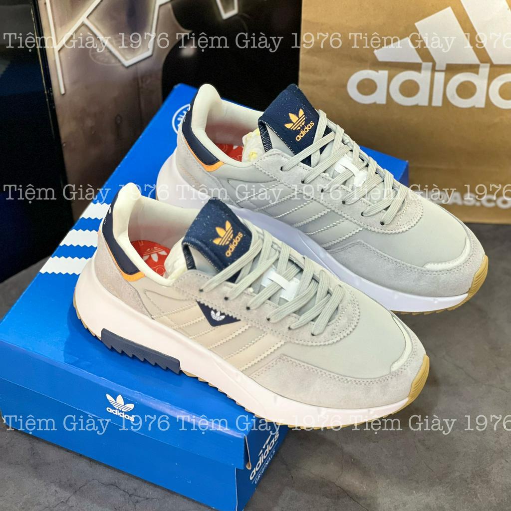 Giày Thể Thao Chạy Bộ Adida.as Retropy F2 Grey Navy Das F2 Xám Gót Xanh Than