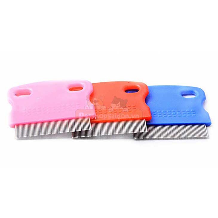 Lược chải ve rận bọ chét cho chó mèo 2 size - Lược chải lông cho chó mèo - Long Vũ Pet Food