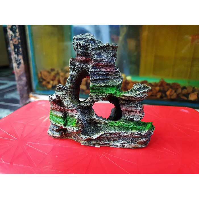 CẢNH NÚI NHÂN TẠO TRANG TRÍ HỒ CÁ NON BỘ CAO 10CM