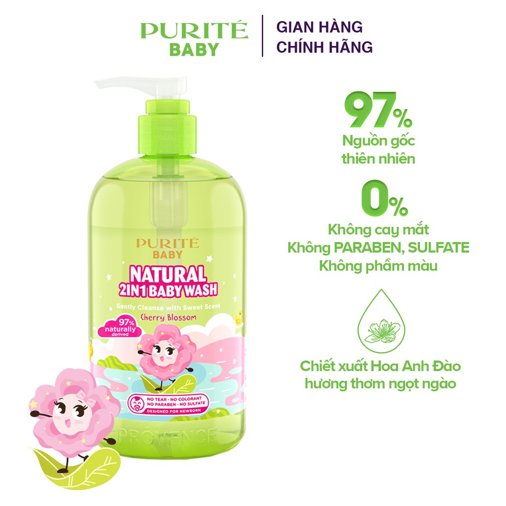 [Combo Mẹ và Bé] Combo Sữa Tắm Purite Dưỡng Ẩm Sữa Ong Chúa Hoa Anh Đào 850ml + Sữa Tắm Gội Baby Hoa Anh Đào 500ml | BigBuy360 - bigbuy360.vn