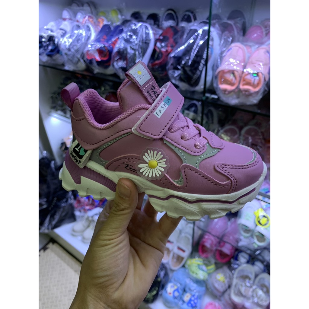 Giày thể thao hoa cúc cho bé gái kiểu dáng sneaker đế Eva siêu nhẹ full size 3 - 12 tuổi GE86