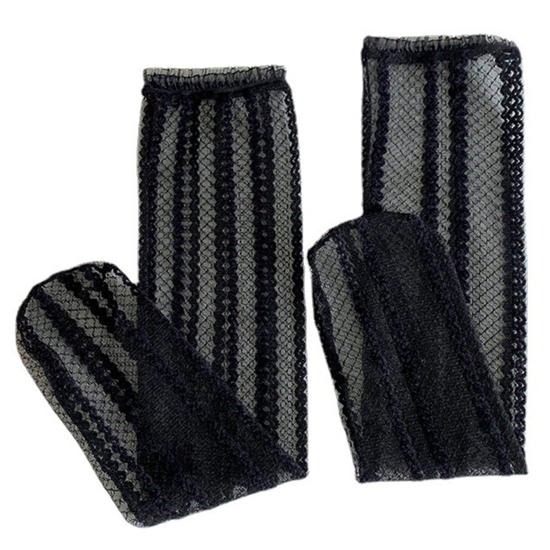 Xixi Tất Chân Phối Ren Mỏng Họa Tiết Kẻ Sọc Phong Cách Lolita Nhật Bản Cho Nữ