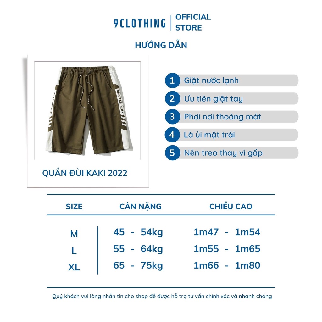 Quần đùi nam kaki dáng thể thao phối viền 4 màu trẻ trung năng động phong cách streetwear Ulzzang Hàn từ 9CLOTHING