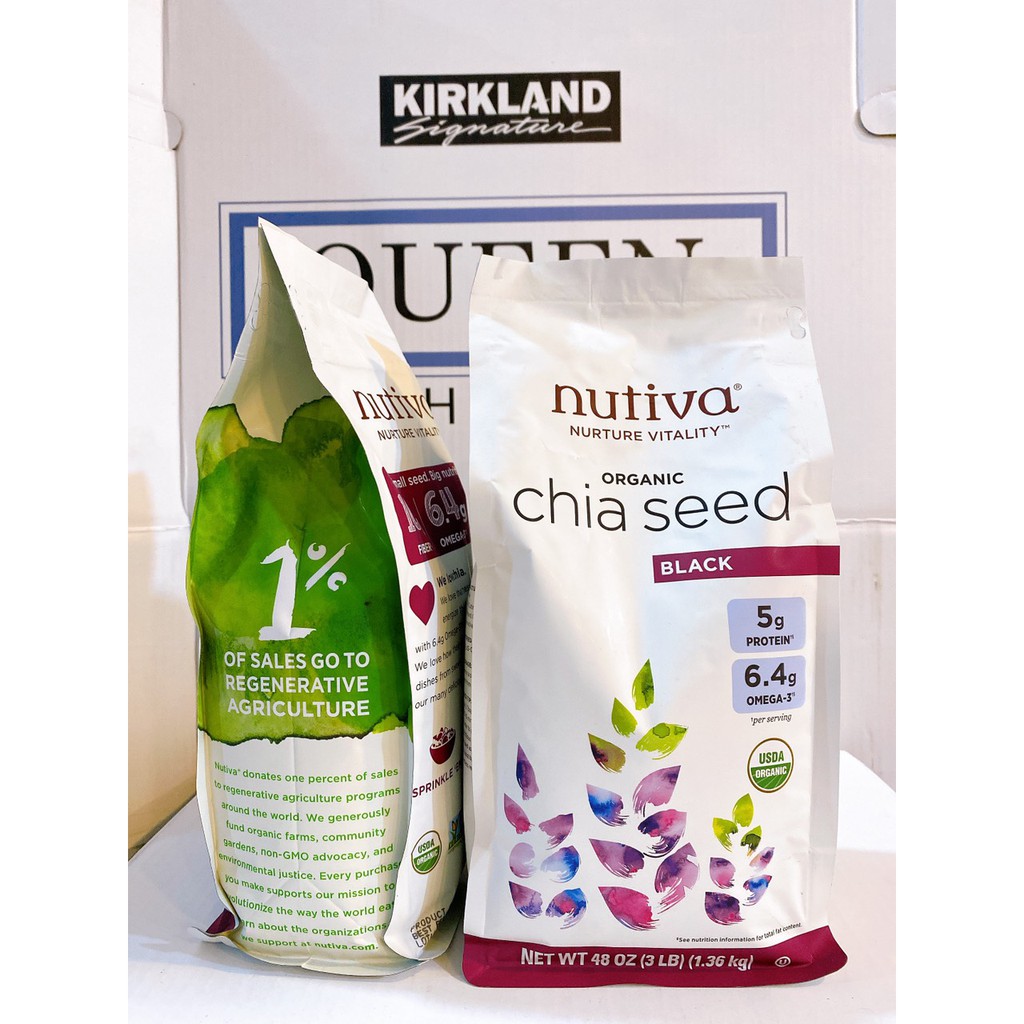 ( Chia Mỹ ) Chia Seed Nutiva 1.36kg - Date xa