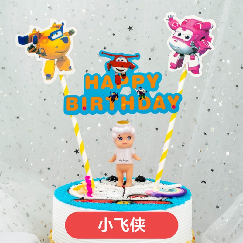 DISNEY 1 Bộ Que Cắm Cờ Trang Trí Bánh Kem Sinh Nhật Chủ Đề Mèo Hello Kitty Mickey Spiderman Captain America Doraemon Peppa Pig