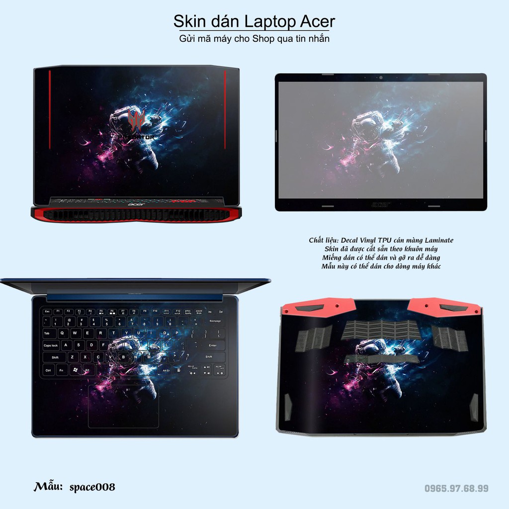 Skin dán Laptop Acer in hình không gian _nhiều mẫu 2 (inbox mã máy cho Shop)