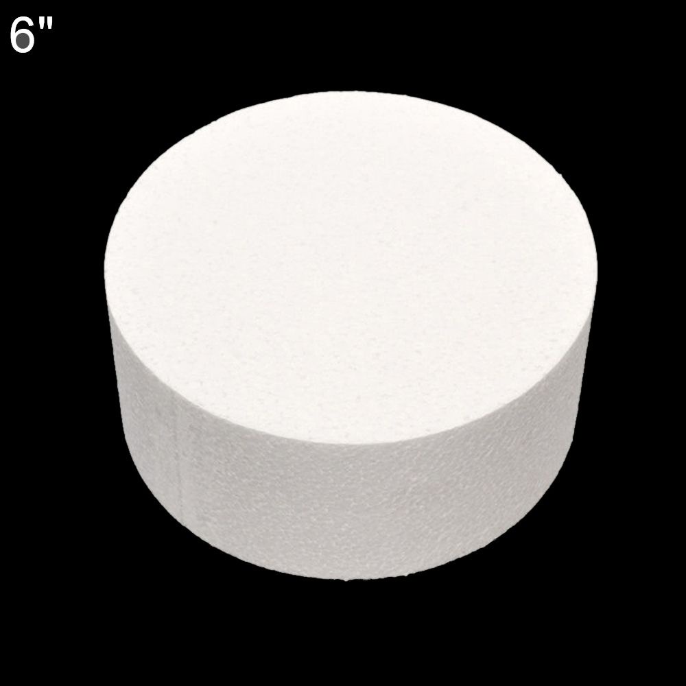 Khuôn Xốp Tròn 4 / 6 / 8 Inch Dùng Để Luyện Tập Trang Trí Bánh Kem