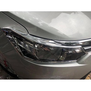 Ốp đèn pha xe vios 2017-2015-2014 mạ crom, op den pha hau, op vien den
