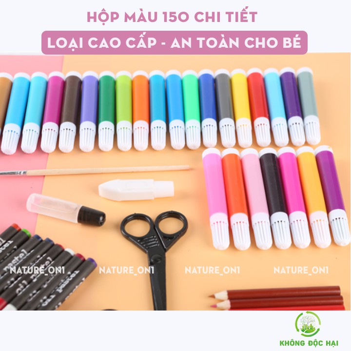 Hộp Màu 150 Chi Tiết ⚡️𝐅𝐑𝐄𝐄 𝐒𝐇𝐈𝐏⚡️ An Toàn Khi Sử Dụng - Hàng Chất Lượng Đẹp - Màu Mịn Và Nét , Đầy Đủ Màu Sắc