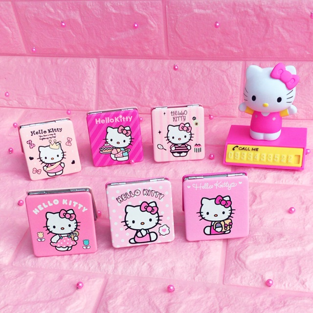 GƯƠNG 2 MẶT MINI BỎ TÚI HELLO KITTY