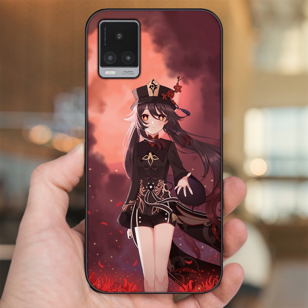 Ốp lưng Vivo V20 viền đen in hình Hutao Genshin Impact