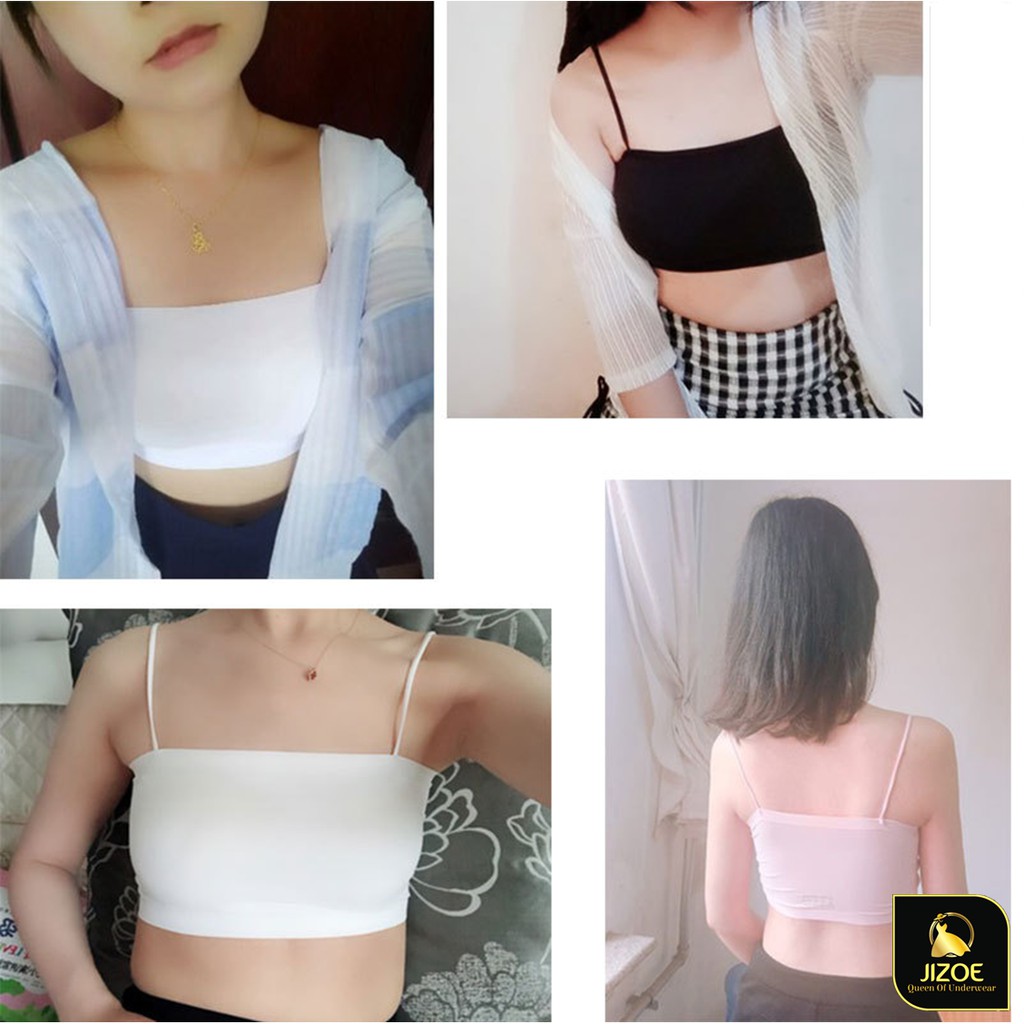 Áo bra nữ quây 2 dây su đúc lạnh kiểu dáng Hàn Quốc siêu đẹp JIZOE ALT30