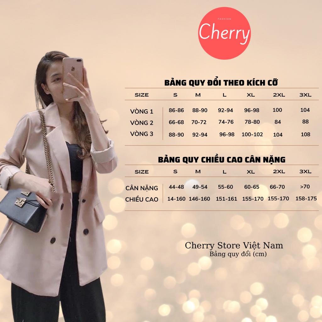 Áo blazer nữ nâu tây 2 lớp phong cách Hàn quốc CHERRY Áo vest nâu sang chảnh nữ khoác ngoài T001 | WebRaoVat - webraovat.net.vn