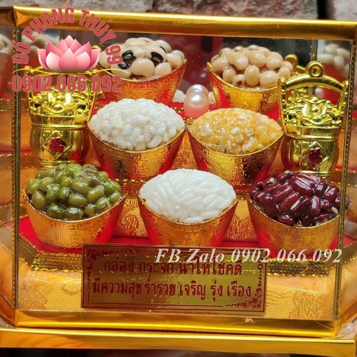 HỘP NGŨ CỐC PHONG THỦY size 11x16x7cm