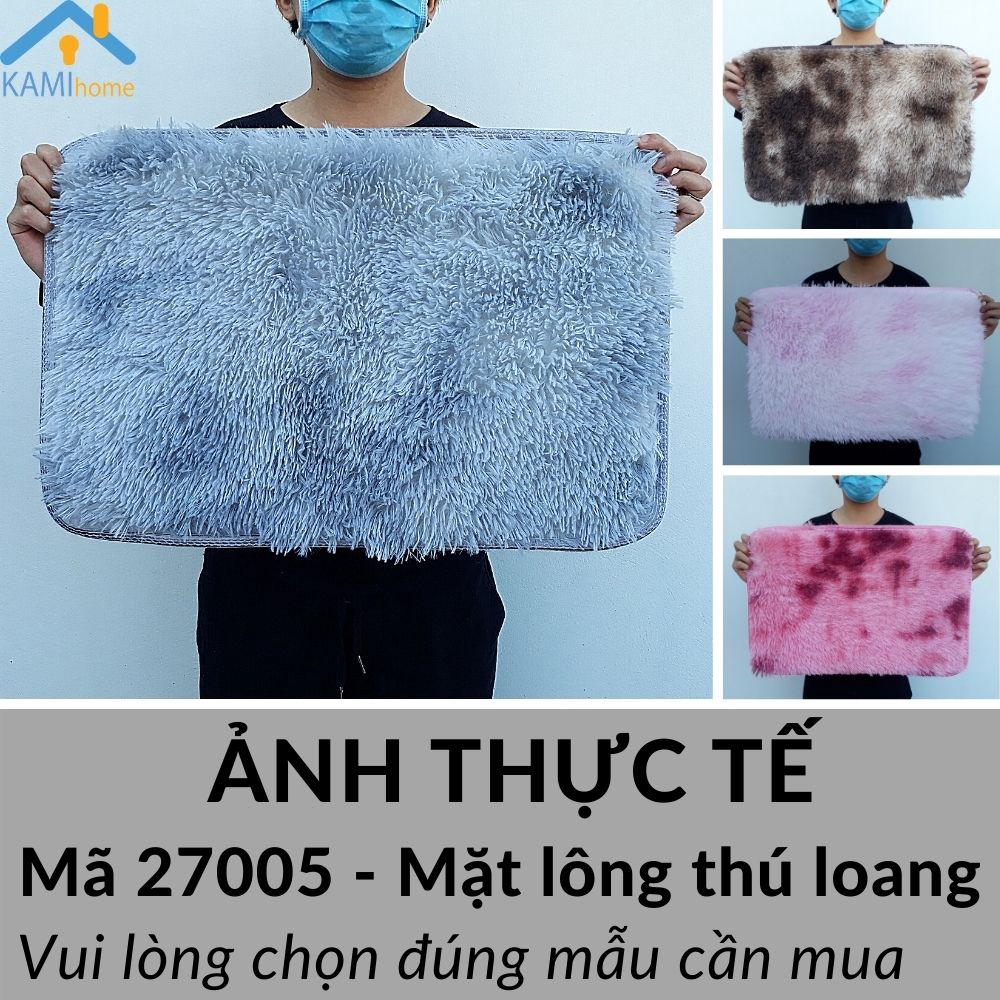 Thảm lông chụp ảnh và trải sàn Chữ nhật 58*40c lau chùi chân mã 27005