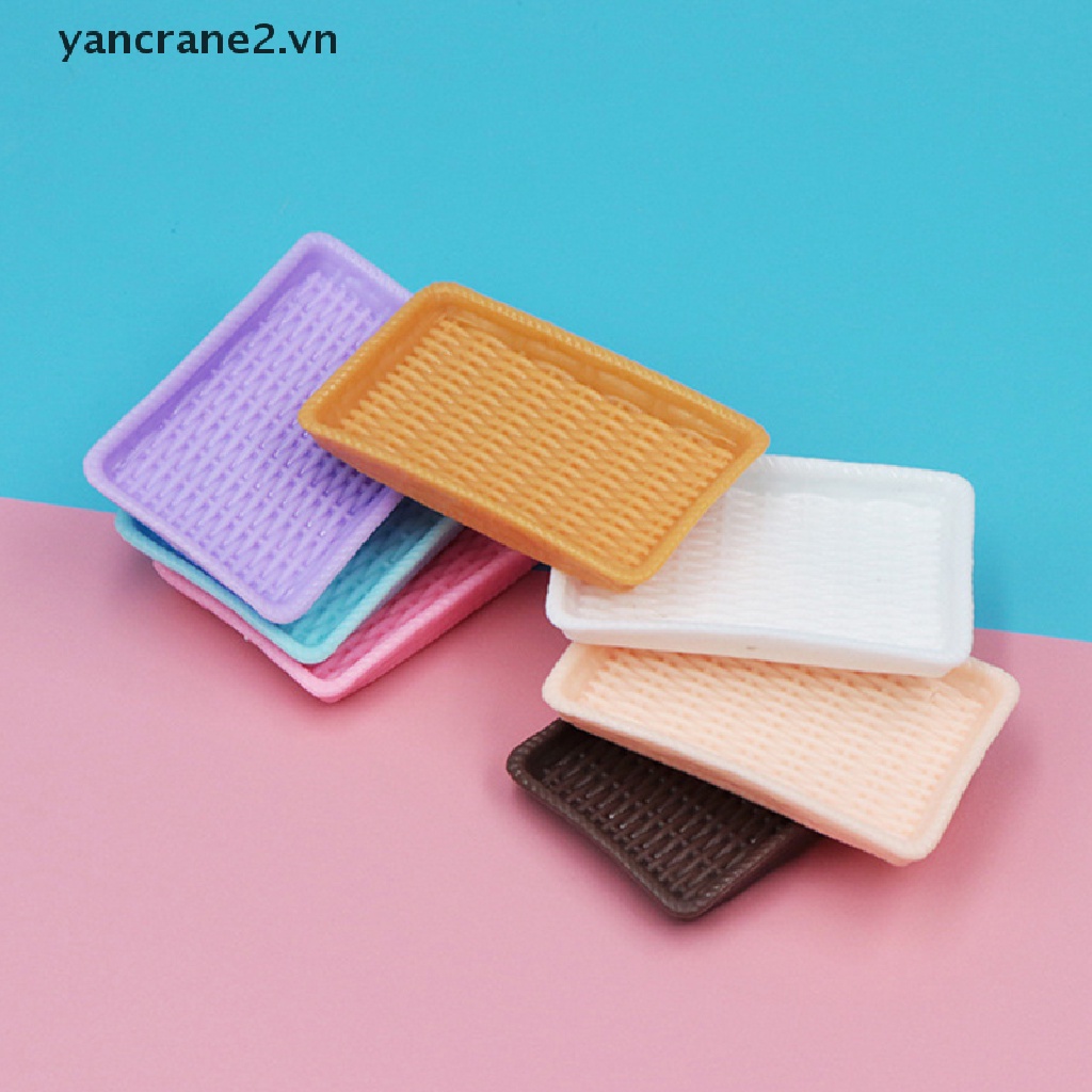 Set 5 Dĩa Phục Vụ Tráng Miệng Bằng Nhựa Trang Trí Nhà Búp Bê