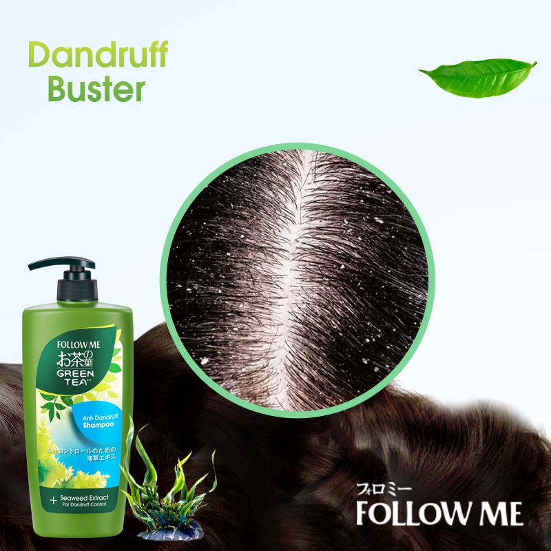 Dầu Gội Đầu  Sạch Gàu Follow Me Trà Xanh Chiết Xuất Tảo Biển - Anti Dandruff Follow Me Shampoo - 320ml