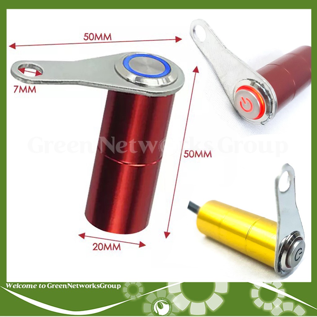 Công Tắc Led Có Pat Gắn Cùm lỗ 8 ly [Chế độ On - Off] Greennetworks