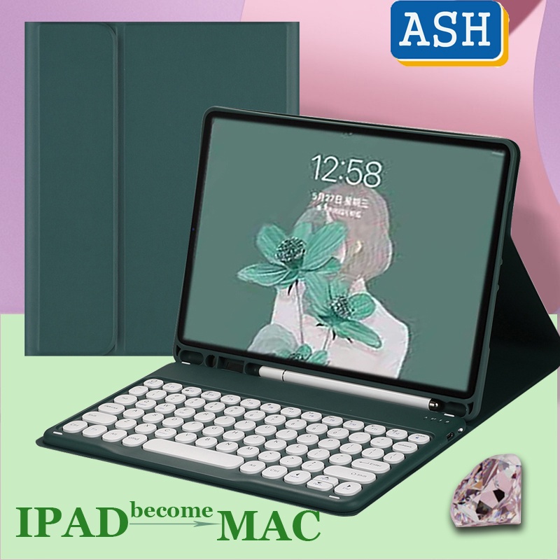 Bao da máy tính bảng kèm bàn phím bluetooth không dây cho iPad Mini 6 4 3 2 1 Pro 11 2021 Air 4 10.2 9th 8th 7th 9.7 6th 5th