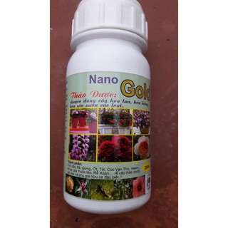 Chế phẩm Nano Gold Thảo dược lọ 250ml chuyên dùng trị bệnh cho hoa lan, hoa hồng, vườn hoa cây cảnh