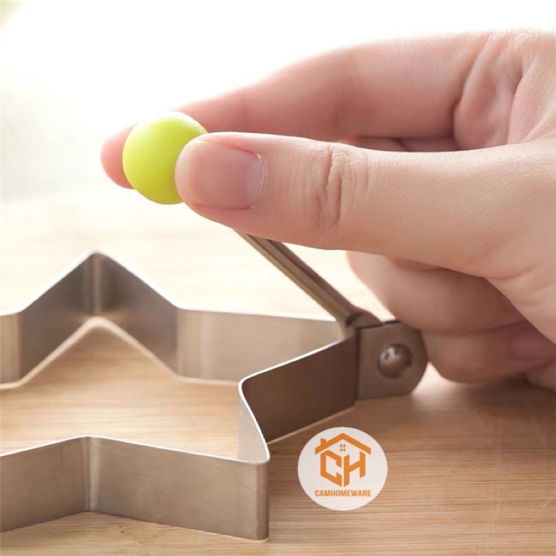 Khuôn Rán Trứng Ốp La, Bánh - Khay Chiên Tạo Nhiều Hình Cute Có Núm Cầm Cam Homeware