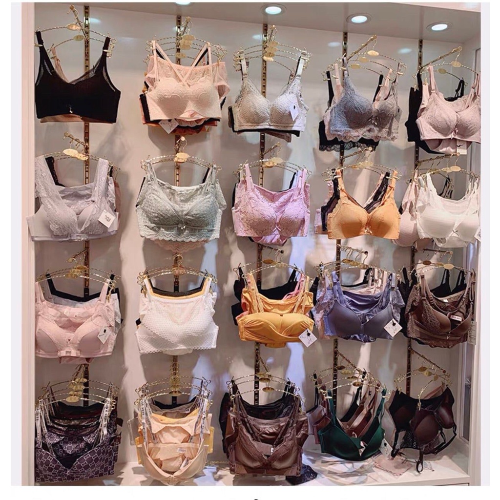 Móc kẹp quần áo lót kim loại mạ vàng, Mắc bikini bra cho cửa hàng và shop thời trang