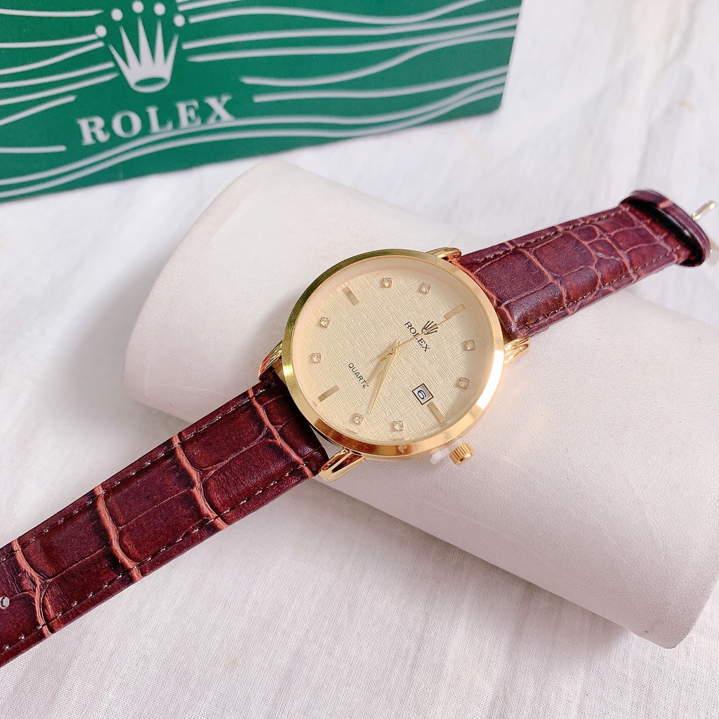 Đồng hồ nam Rolex mặt hạt xoàn dây da cao cấp cho nam giới Kim Kim sang trọng lịch lãm | BigBuy360 - bigbuy360.vn