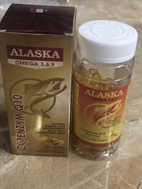 Dầu Cá Alaska Omega 3 Hộp 100 viên - Bổ Não, Tăng Cường Thị Lực, Giảm Nguy Cơ Mắc Bệnh Tim Mạch