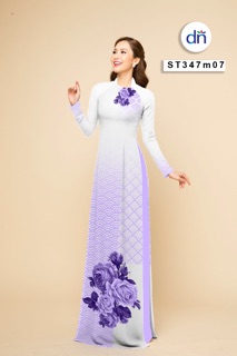 Vải áo dài hoa hồng