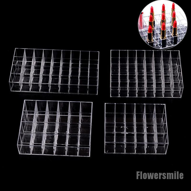 (Hàng Mới Về) Khay Đựng Son Môi Bằng Nhựa Acrylic 24 / 36 / 40 Ngăn