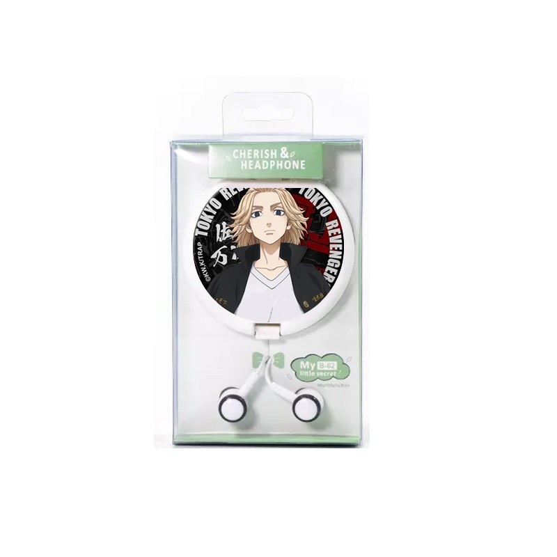 Tai nghe hộp tròn IN HÌNH TOKYO REVENGERS NHÂN VẬT ver TRÒN chibi anime nghe nhạc