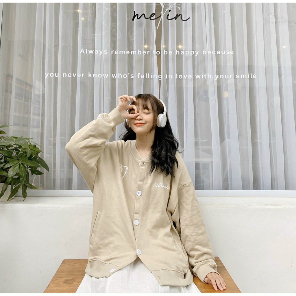 Áo Cardigan THÊU TIM NAM NỮ Unisex, ÁO KHOÁC NỈ,ÁO HOODIE NỮ