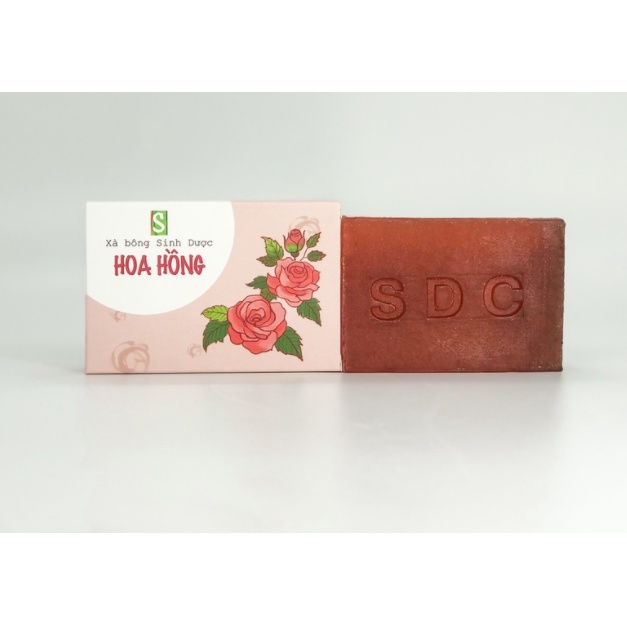 Xà Bông Sinh Dược Hoa Hồng - Rose Soap Giúp Làm Sạch Da Dưỡng Da Mềm Mịn Thư Giãn Với Thảo Mộc Tự Nhiên và Hoa Hồng