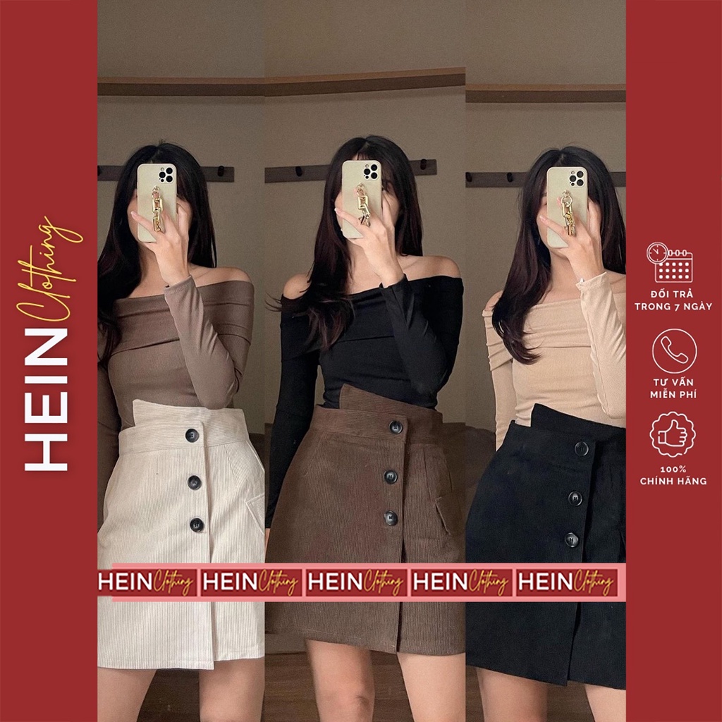 Áo len thun tăm trễ vai (dài tay) ngang bản to loại 1 ôm body chất len tăm xịn thời trang phong cách sexy Hàn Quốc