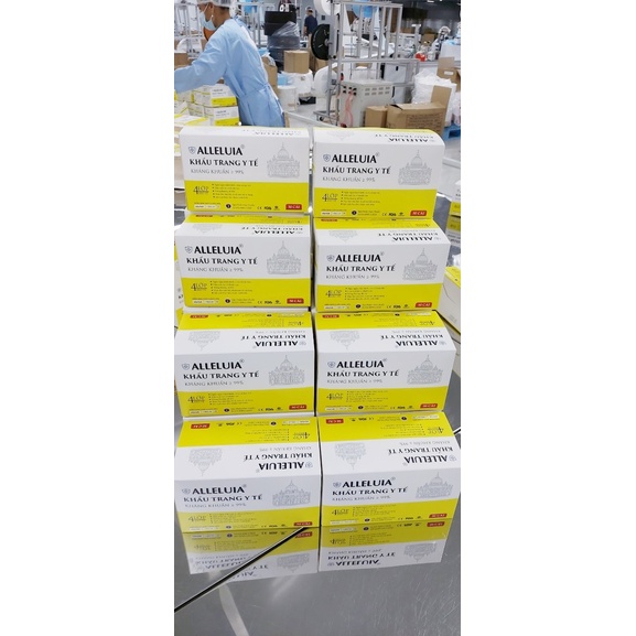Khẩu Trang y tế Alleluia 4 Lớp Kháng Khuẩn 99% (hộp 50 cái)