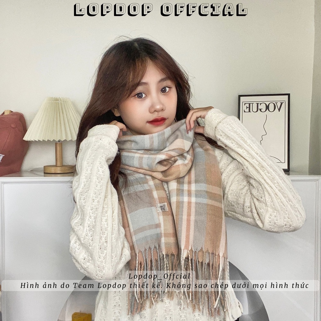 Khăn choàng cổ nam nữ Lopdop Store, Khăn dạ cừu ấm áp - KH109