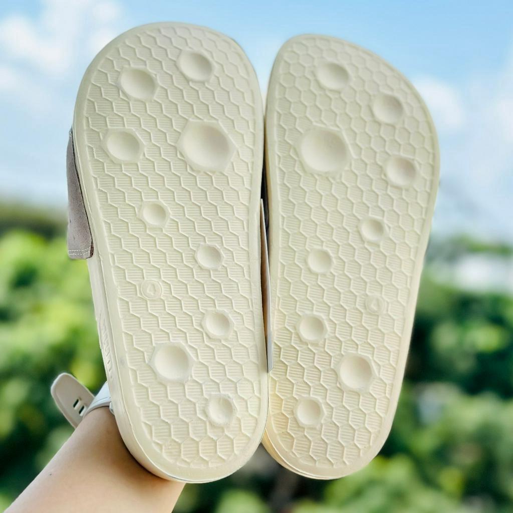 Dép unisex 𝐏𝐔𝐌𝐀 da lộn ❤️FREEShIP + Hộp❤️  dép mlb puma quai ngang hình con báo nam nữ thể thao kèm tem tag mác,kem