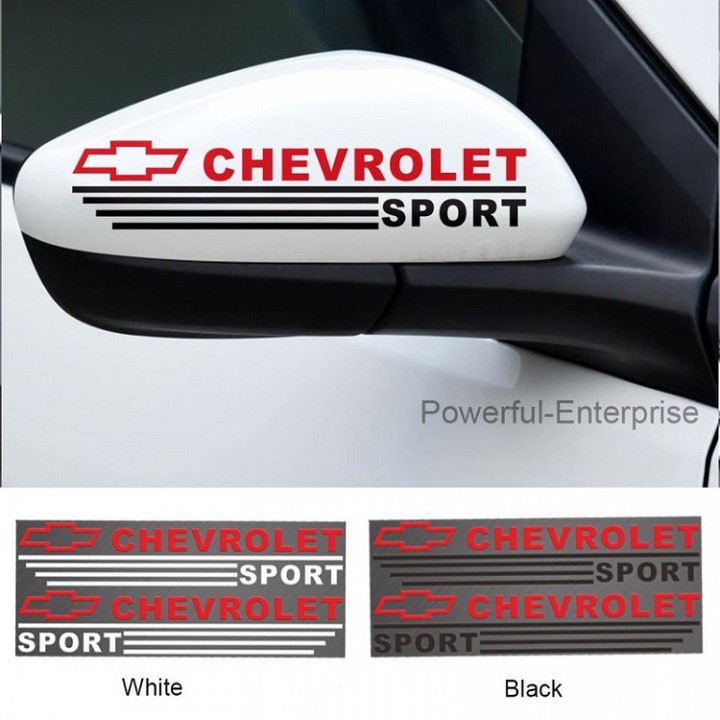 Bộ tem dán gương chiếu hậu Logo Chevrolet trang trí Ô tô, Xe hơi